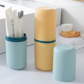YOETSPDS 1 Pcs Travel Toothbrush Holder Plastic Toothbrush Travel Case Portable Toothbrush Holder for Travel Normal Toothbrush Electric Toothbrush Container for Traveling Business Camping Daily Uses
