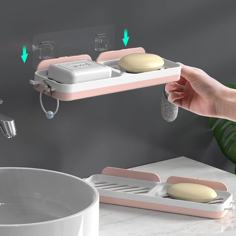 Soap Dish Tray, Container, Detachable Soap Container Box for Bathroom