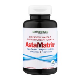 AstaMatrix® Algal Omega 3 DHA EPA Astaxanthin Phospholipids| Vegan-Friendly Alternative to Krill Oil or Fish Oil | 60 Vegan SoftGels
