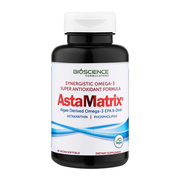 AstaMatrix® Algal Omega 3 DHA EPA Astaxanthin Phospholipids| Vegan-Friendly Alternative