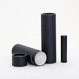 2.5 OZ Black Kraft Paperboard Deodorant/Cosmetic/Lotion/Lip Balm Tubes (50)