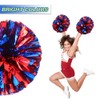 Lovecheer 2PCS Pom Poms Cheerleading Blue and Red Metallic Cheerleader