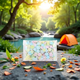 Sluswallow 1000 Sheets Colorful Portable Disposable Paper Soap Portable Travel Hiking Washing Hand Bath Toiletry Paper Soap Sheets Confetti Gentle Papers for Women Fragrance