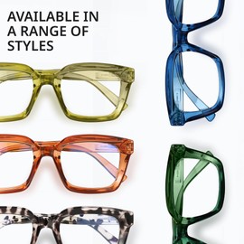 IBOANN Oversized Blue Light Glasses for Woman, Funky Fashion With Preppy Look, Eye Strain Computer Eyelasses