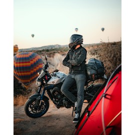 BORLENI Motorcycle Jacket Denim Breathable Reflective with Mesh CE Armor Protection for Men Motorbike Riding Jacket All Seasons