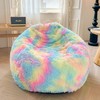 XeGe Faux Fur Comfy Bean Bag Cover for Living Room(No