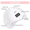 Lampara De Uñas Uv Profesional Secador Uñas Led Con Pantalla