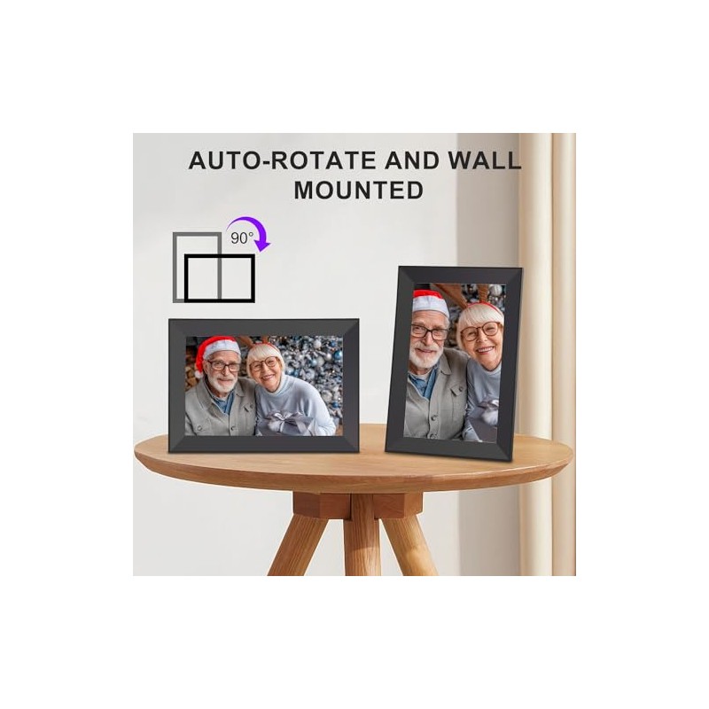 Hesmor Frameo Digital Photo Frame WiFi, 10.1 Inch Frameo Digital