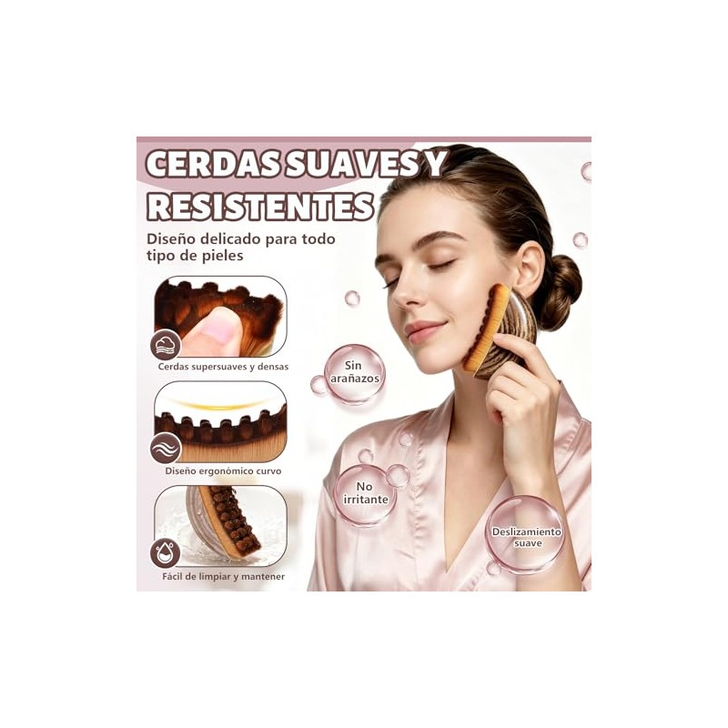 Kit de Cepillos Faciales para Drenaje Linfático y Cepillos de