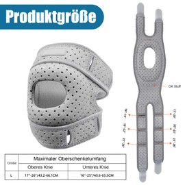 Patella Kniebandage - Verstellbare Kompressions Knie Patellar Pad Sehnen-Stützhülsen Bandage - Sport Kniebandage - Atmungsaktive Knie-Kompressionshülse, Workout Knieschutz Pads für Laufen Bergsteigen