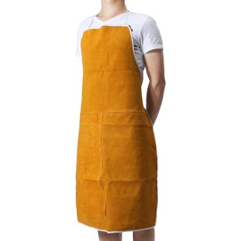 MASUNN Cow Leather Aprons Welding Thermal Insulation Protection Welder Blacksmith 93 x 64 cm