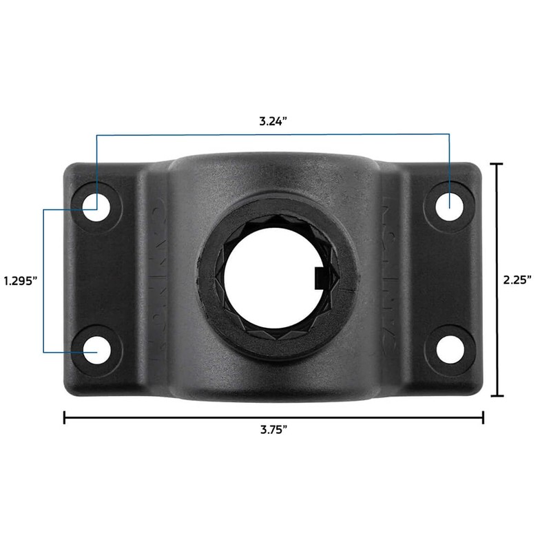 Cannon 1907060 Three-Position Adjustable Rod Holder Side / Deck Mount