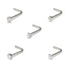HY DOT Nose Stud L-shape Nose Studs 20 Guage 2mm