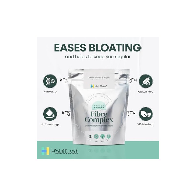 HABITUAL Fibre Complex Prebiotic Powder 300g, 8 Plant Fibres with