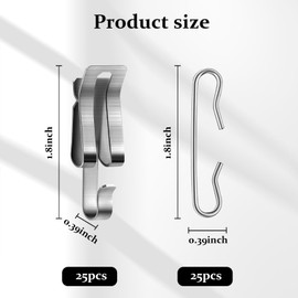 50PCS Heat Cable Roof Clips, Gutter Heater Cable Clips Roof De-Icing Heat Cable Clips and Spacers Kit Roof Clips Gutter Cable Fixing Hooks for Installing Heat Tape(25 Clips + 25 Spacers)