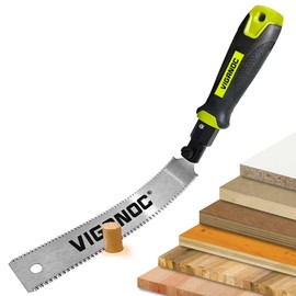 Viganoc Japanese Hand Saw 180mm (7") Double-sided Pull Saw, Flush Cut Handsaws, Double Edge Wood Saw, SK5 Flexible blade 14/17 TPI for Woodworking