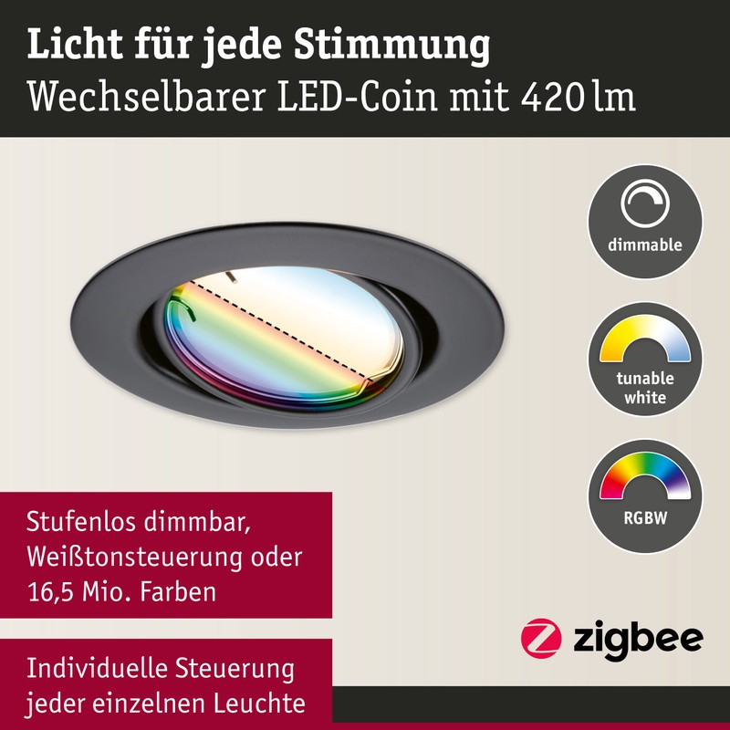 Paulmann 92468 LED Recessed Light Base Smart Home Zigbee Basic