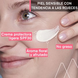 Uriage Roséliane Anti-Redness SPF30 Face Cream 40ml - Soothes, Hydrates, Reduces Redness of Sensitive Skin Prone to Redness - With Shea Butter - Long-lasting Comfort & Sun Protection - Non-comedogenic