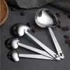 4 Piece Complete Metal Measuring Spoons Sets - Measuring Scoop,Digital
