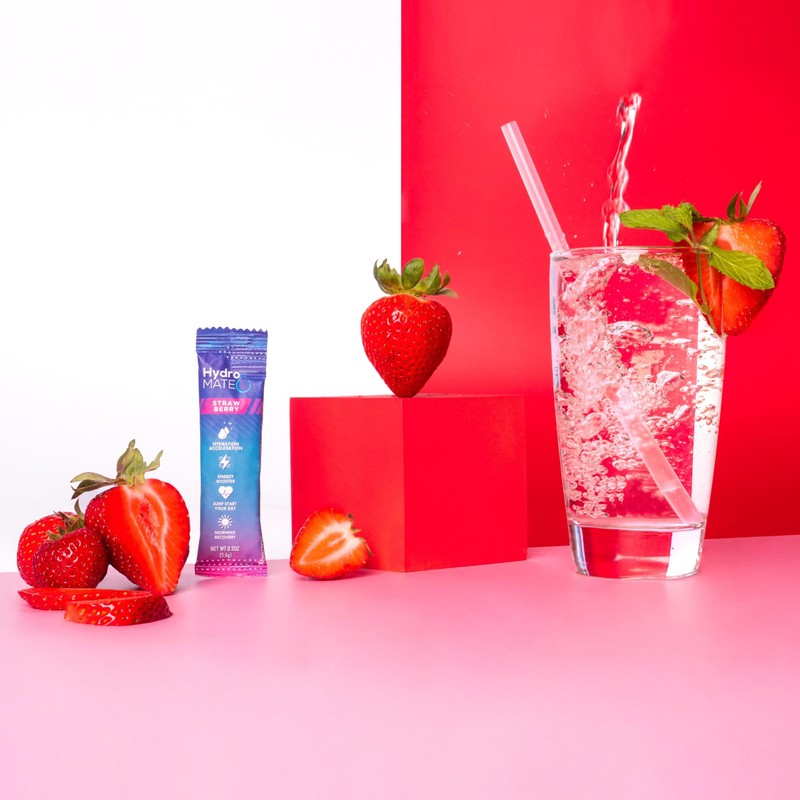 HydroMATE Electrolytes Powder Drink Mix Packets Hydration Accelerator Low Sugar