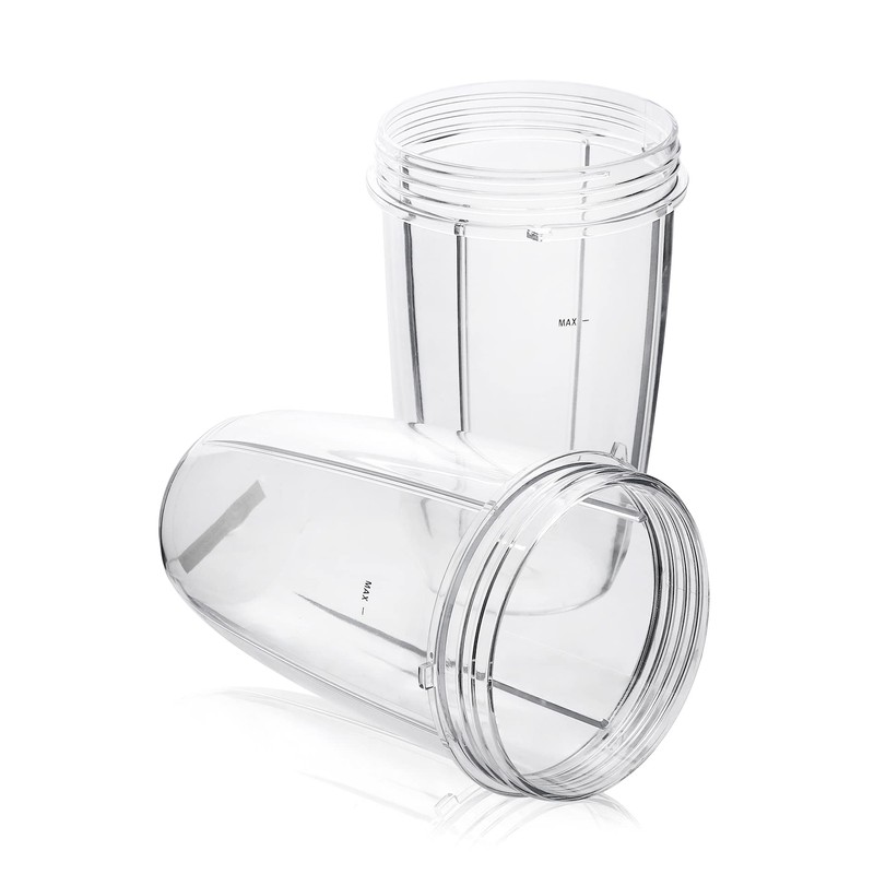 QWORK® 24OZ Juicer Cups Compatible with Nutribullet 600W 900W Blenders,