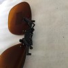 Blue Block Clip - On Sunglasses Amber/Brown Lenses New Old