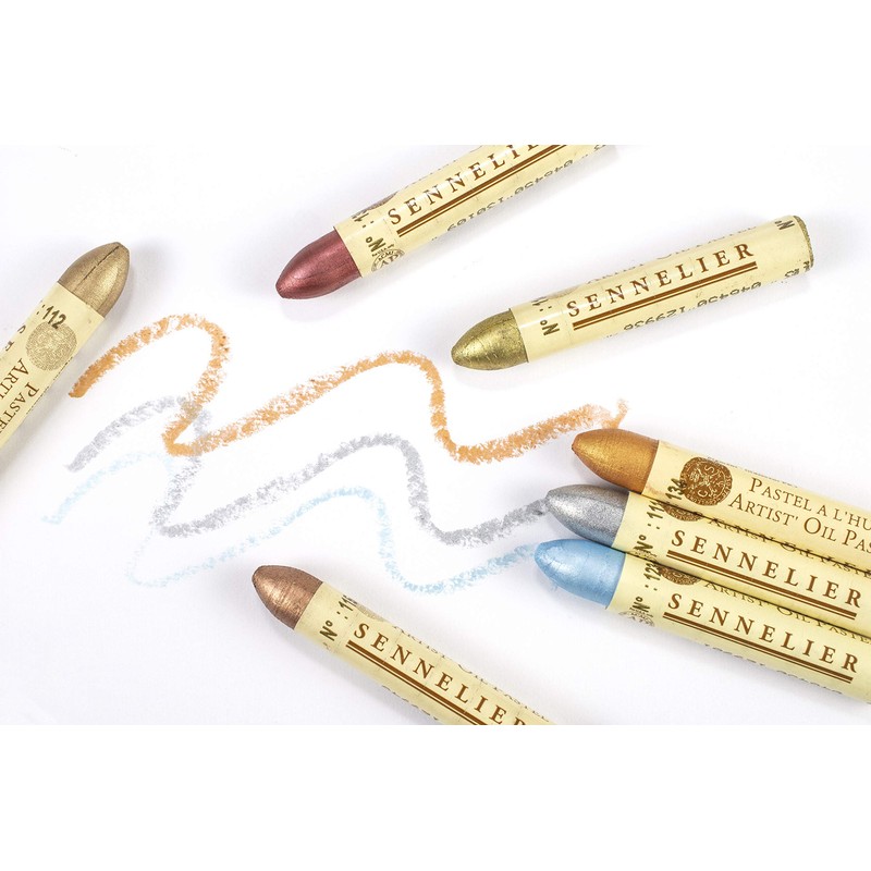 Sennelier OIL PASTELS IRIDESCE 12/PKG, One Size