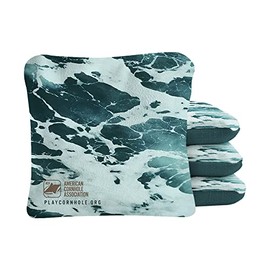 ACA Synergy Pro Professional Cornhole Bags Dual Sided Regulation 6x6 Set of 4 Beach Waves