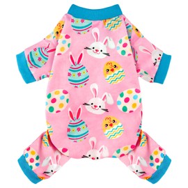 Dog Easter Outfit Dog Pajamas Soft Lightweight Velvet Dog Onesie Easter Dog Clothes for Small Medium Large Pet Dogs Cats