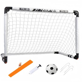 KiBiGOAL Kids Soccer Goal for Backyard Set, Kids Mini Goals for The Backyard/Indoor/Outdoor, Children Soccer Toy Gift Age 4-11 (45.27in * 31.49in Goal + Soccer Ball Size 3)