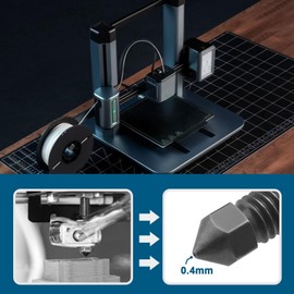 eMagTech 5PCS Extruder Nozzles 0.4mm M6 Compatible with AnkerMake M5 3D Printer Solid Hardened Steel Nozzle Head 3D Printer Accessories