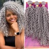 ZHENLISI Gray Kinky Curly Hair Bundles 16 18 20 Inches