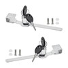 Bailinks Homeguard Sliding Door Showcase Lock, No-Drill Glass Cabinet Lock