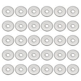 PATIKIL 304 Stainless Steel Flat Gasket, 50 Pack 1/8" ID x 4/9" OD x 0.04" Thick Metal Fender Washers Small Washers for Screws Bolts Assortment