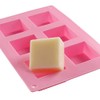 3 Packs 6 Cavidades Silicona Molde Pastel (Morado, Azul, Rosa),