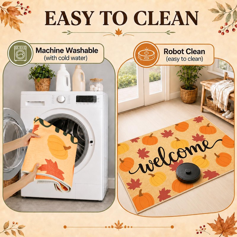 Svepndic 32"x47" Fall Door Mat,Non-Slip Floor Mat for Indoor Entrance