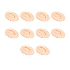 Labios Falsos, 10PCS Silicona Flexible 3D Boca Abierta Fácil de Aplicar Color Labios de Práctica para Tatuaje Modelo Portátil de Labios de Silicona Altamente Reproducibles (Color de piel claro)