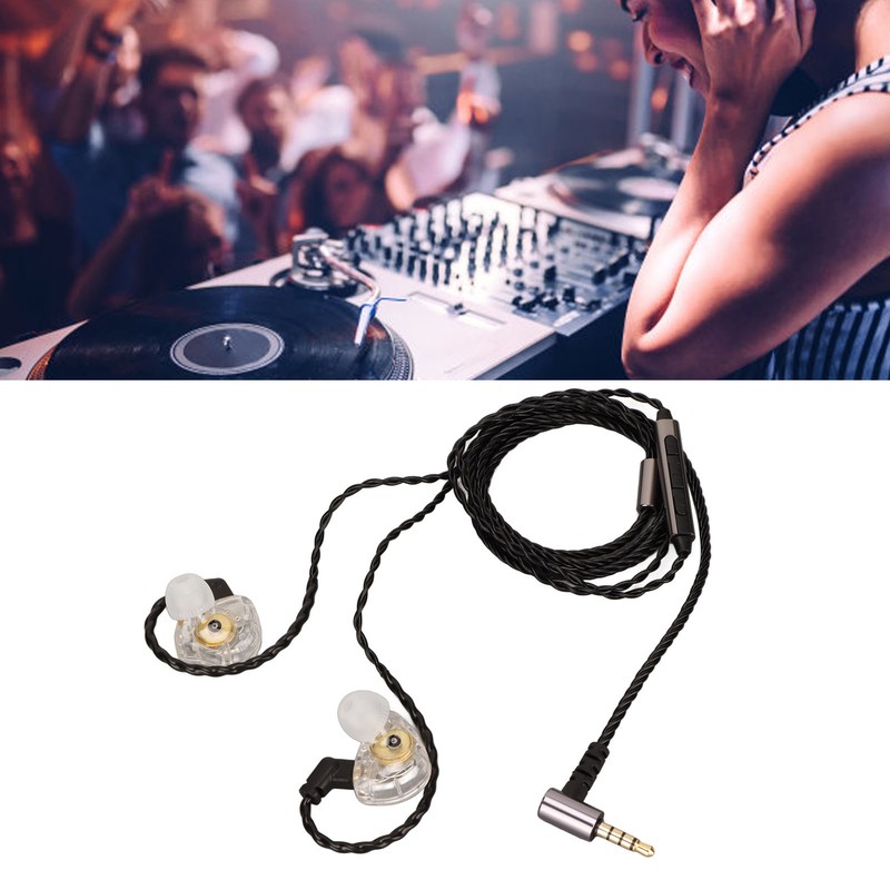 HiFi Wired Earbuds Stereo Dynamic Hybrid 3.5mm Wired Monitor Earbuds