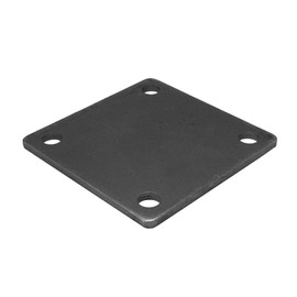 Bobco Metals Hot Rolled Steel Base Plate A36 6" X 6" - 4 Holes 1/2" Diameter - Rounded Corners - 1/4" Thick - 8 pcs
