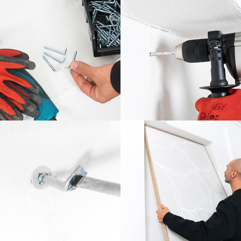 HELPMATE Screw Hooks Straight with Slotted 40 x 5.2 x