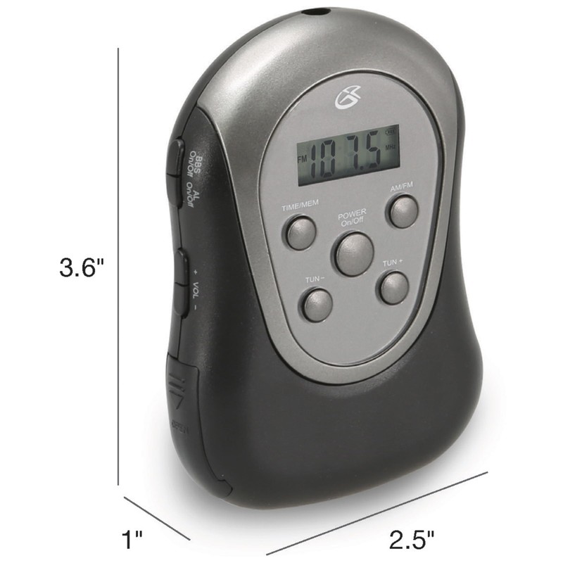 GPX R300S Am/FM Armband Radio with Earbuds,Black