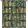 HDESDIS Classic Bookshelf Blackout Curtains for Bedroom, Retro Rustic Glam