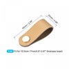 sourcing map Leather Drawer Pulls, 65x25mm 2Pcs Surface Leather Furniture