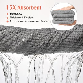 YFONG - Paquete de 2 toallas de pelo de microfibra para mujer, turbante de cabello súper absorbente de secado rápido para todos los estilos de cabello, anti encrespamiento, toalla grande de secado de
