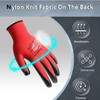 SupremeTTF 24 Pair Red Work Gloves Nitrile coated Gloves Builder's