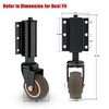 2 Inch Small Gate Wheels for Wooden Gate, Silent Spring-Loaded