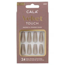CALA. - "Velvet Touch" uñas postizas medianas (24 uñas postizas en 12 tamaños, mineral con terminado magnético)