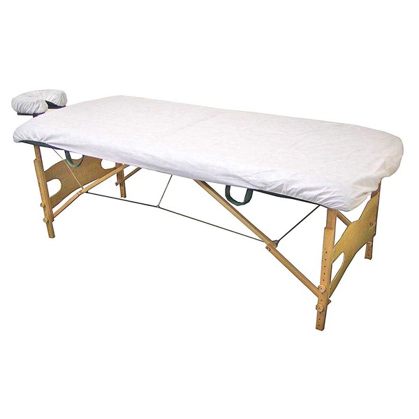 Lifesoft Disposable Fitted Massage Table Sheet Heavy Duty Facial Bed Cover, 10 Count