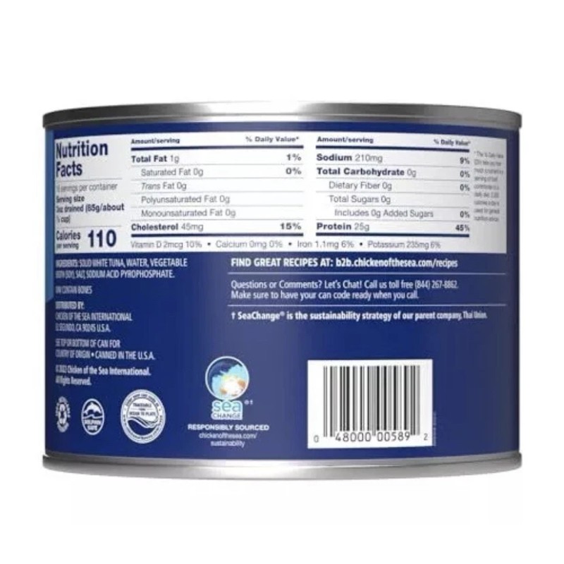 Chicken of the Sea Solid White Albacore Tuna in Water,