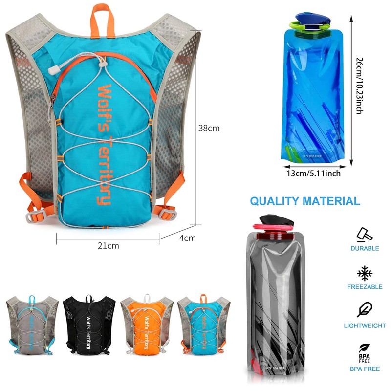 Running Vest for Men and Women, Hydration Backpack 1.4L, Running